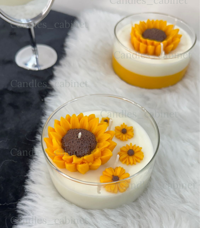Sunflower Glass jar