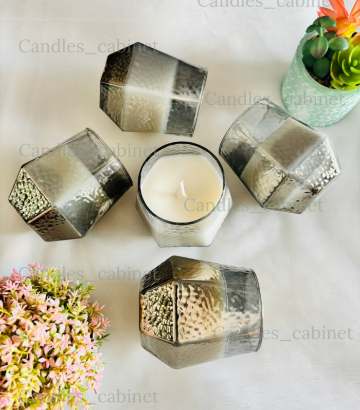 Premium Black Diamond Cut Jar Candle