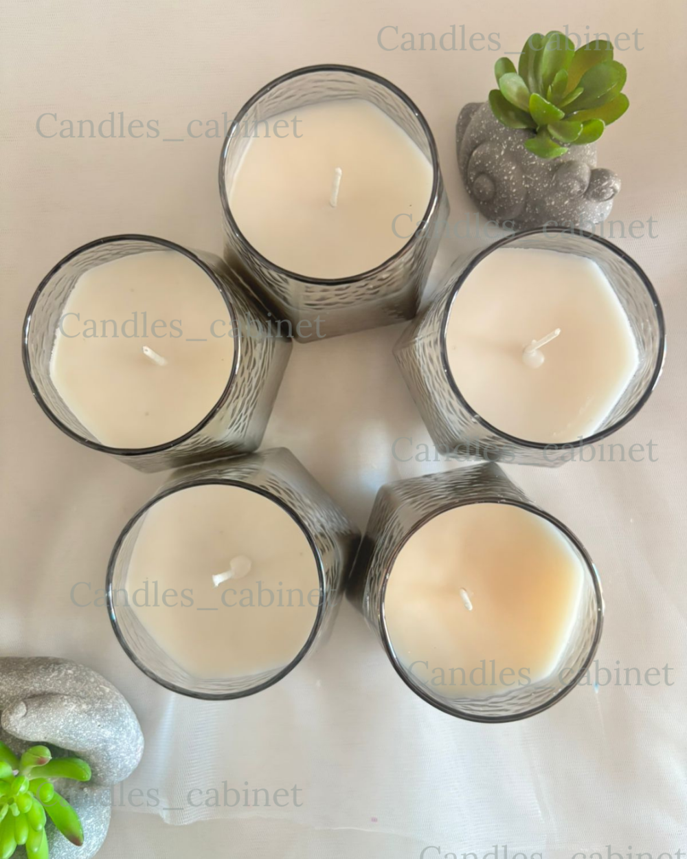 Premium Black Diamond Cut Jar Candle - Image 5
