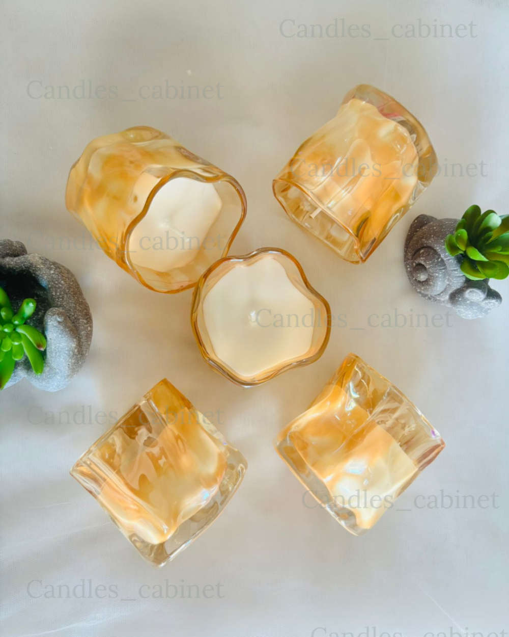 Luxury Uneven shape golden Jar