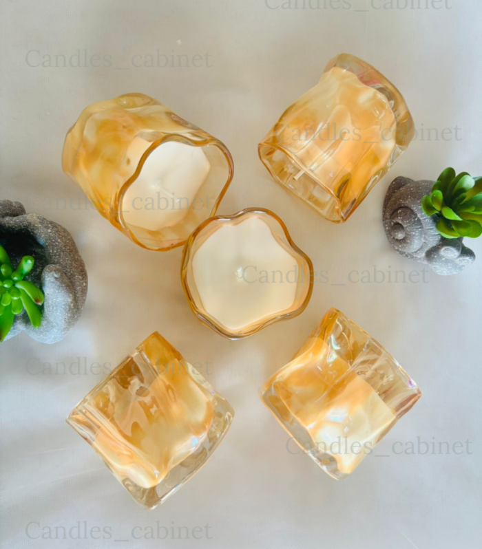 Luxury Uneven shape golden Jar