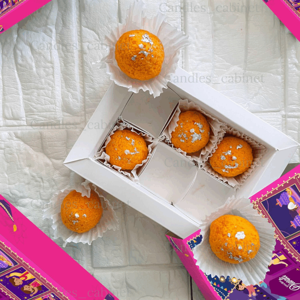 Motichoor Ladoo Candle Set of 6 - Image 4