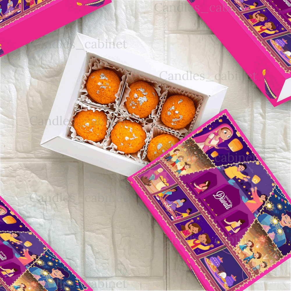 Motichoor Ladoo Candle Set of 6