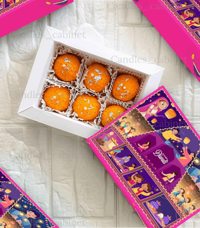 Motichoor Ladoo Candle Set of 6