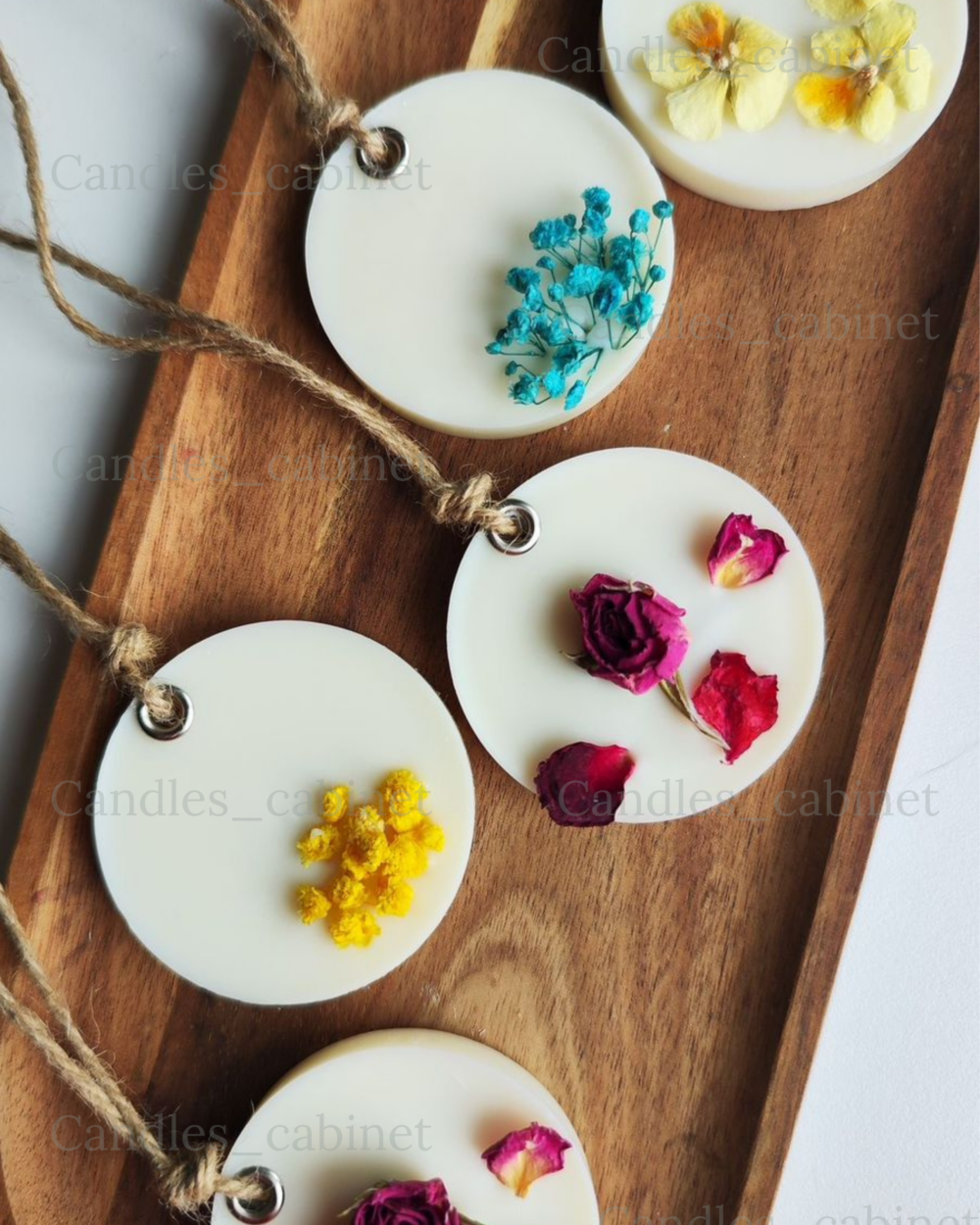 Floral Wax Fragrance Bar - Round Pack of 3