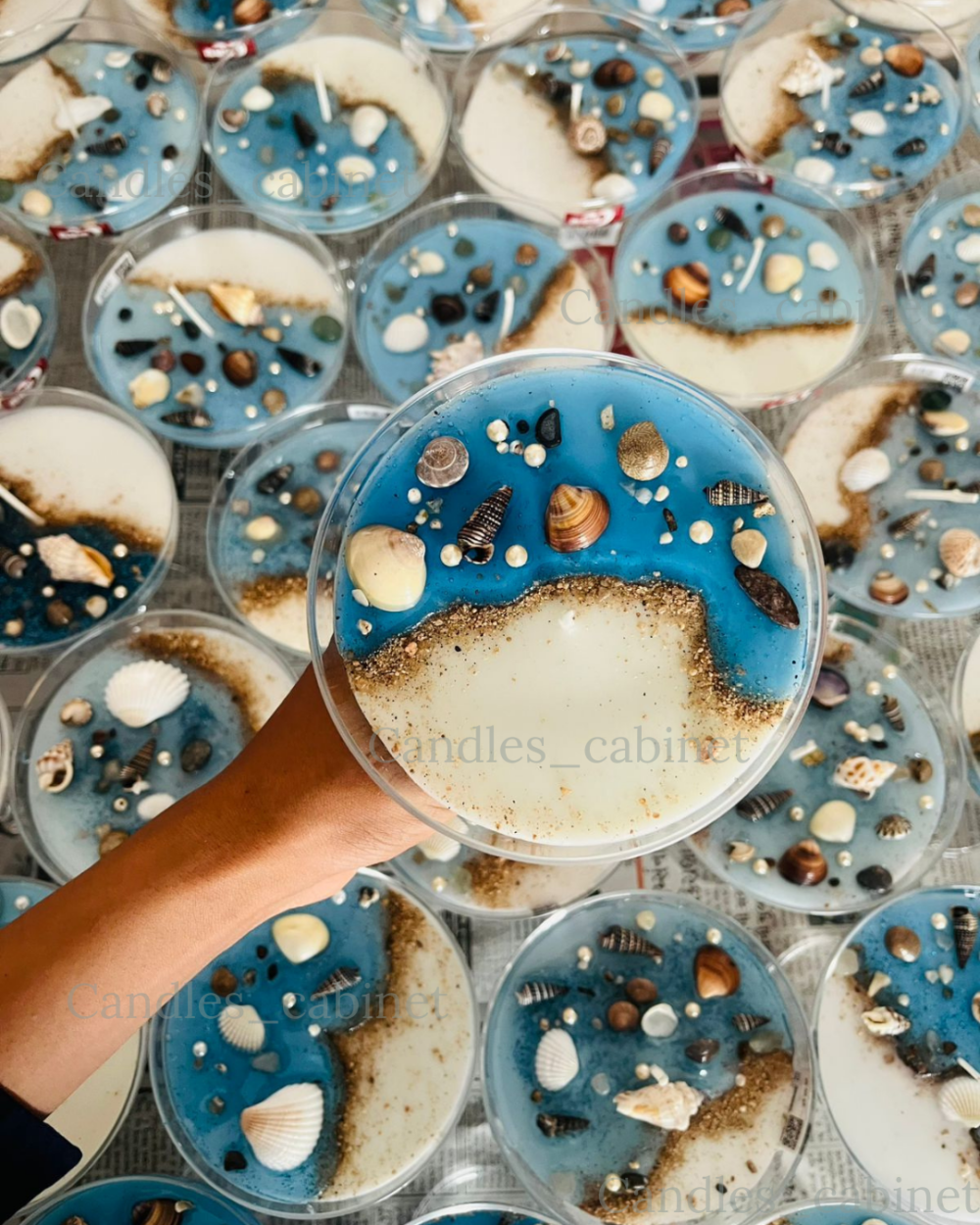 Ocean theme candle - Martini glass - Pack of 1