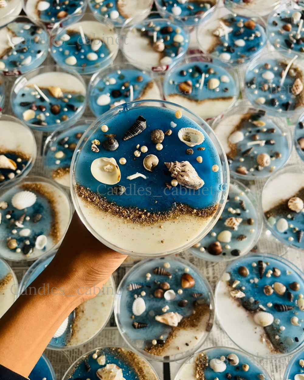 Ocean theme candle - Martini glass - Pack of 1 - Image 3