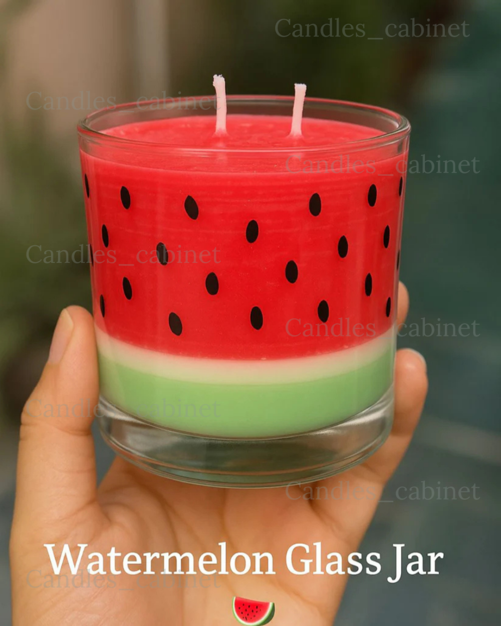 Watermelon Glass Jar Candle🍉