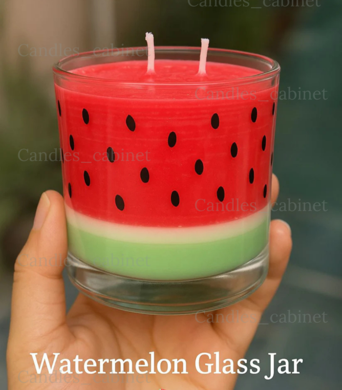 Watermelon Glass Jar Candle🍉