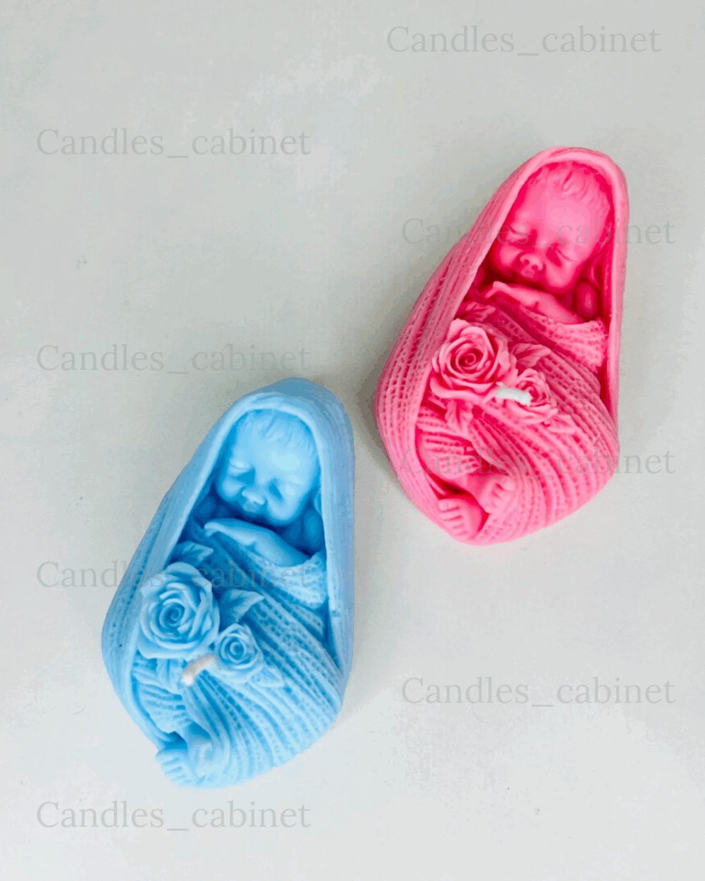 Baby Bunting Candle (Set of 2)