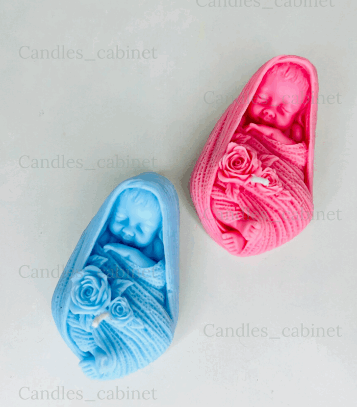 Baby Bunting Candle (Set of 2)