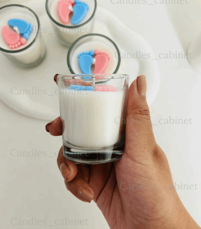 Baby Feet Shot Glass candle