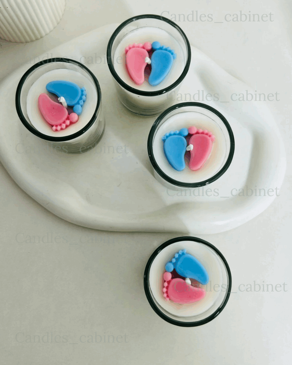 Baby Feet Shot Glass candle - Image 2
