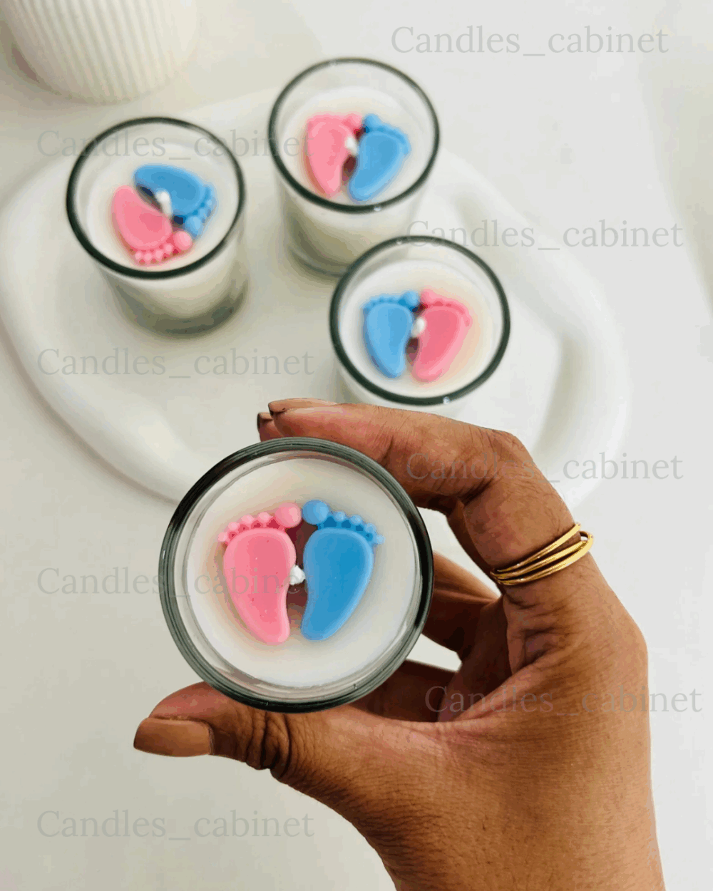 Baby Feet Shot Glass candle - Image 3