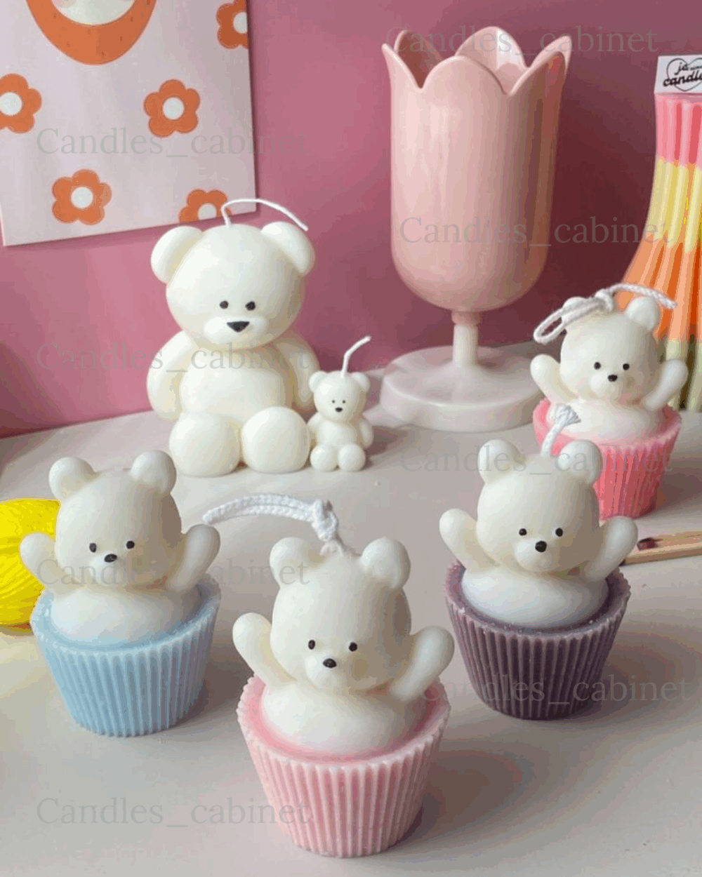 Cupcake Teddy Pack of 4
