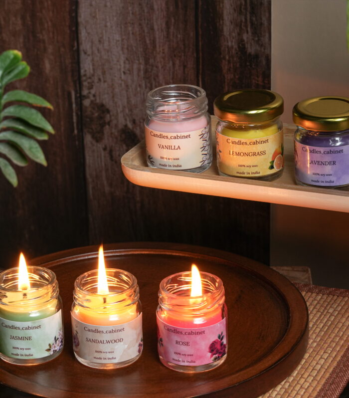 Organic Soy Wax Aroma Candles Set of 6