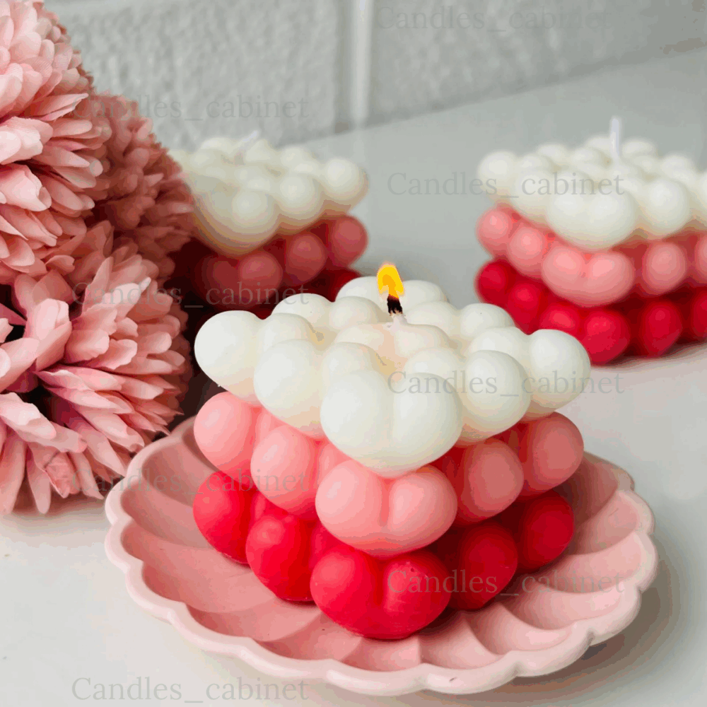 Heart Cube Ombre Peach (Pack of 2)