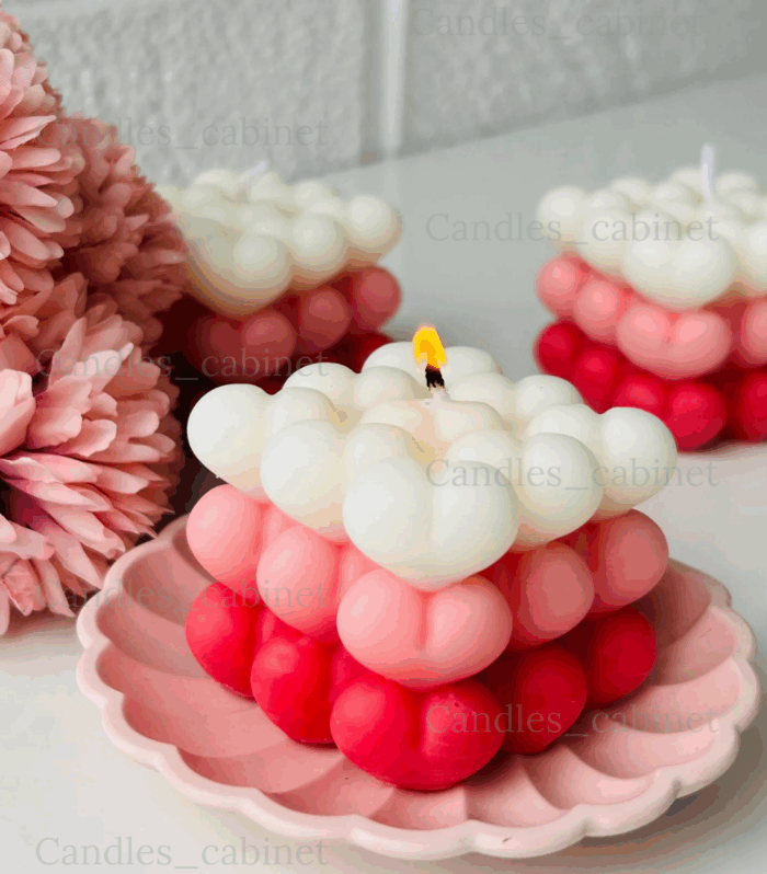 Heart Cube Ombre Peach (Pack of 2)