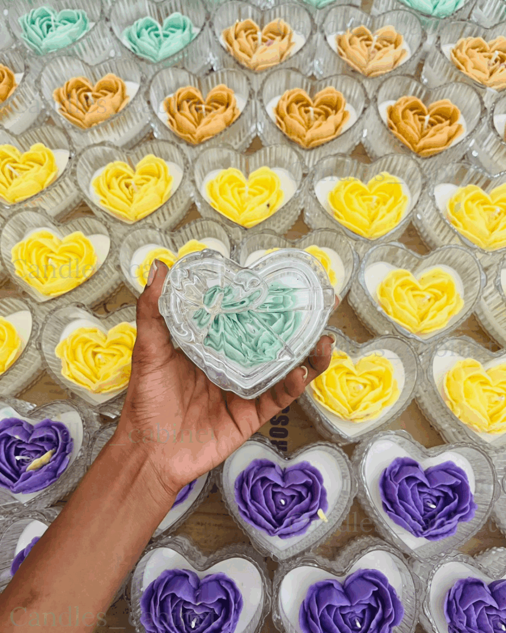 Premium Jar candles, Heart shape crystal jar - Image 4