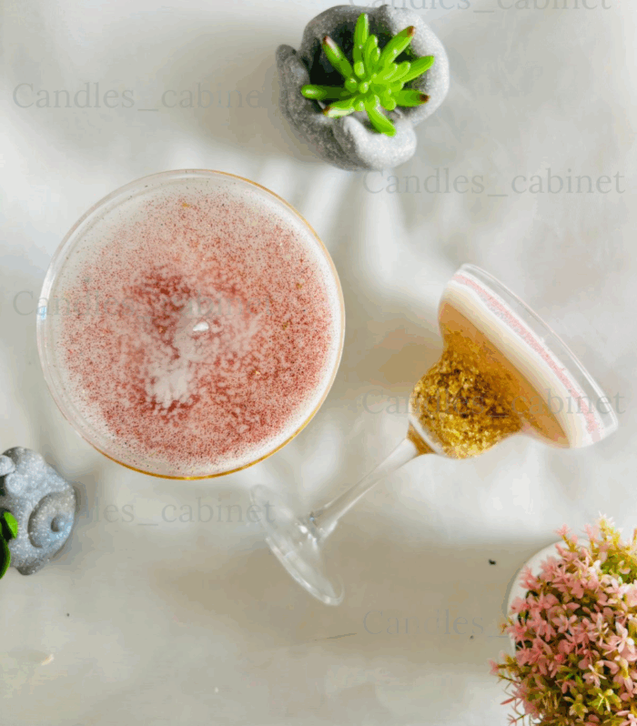 Golden Martini Glass Candle
