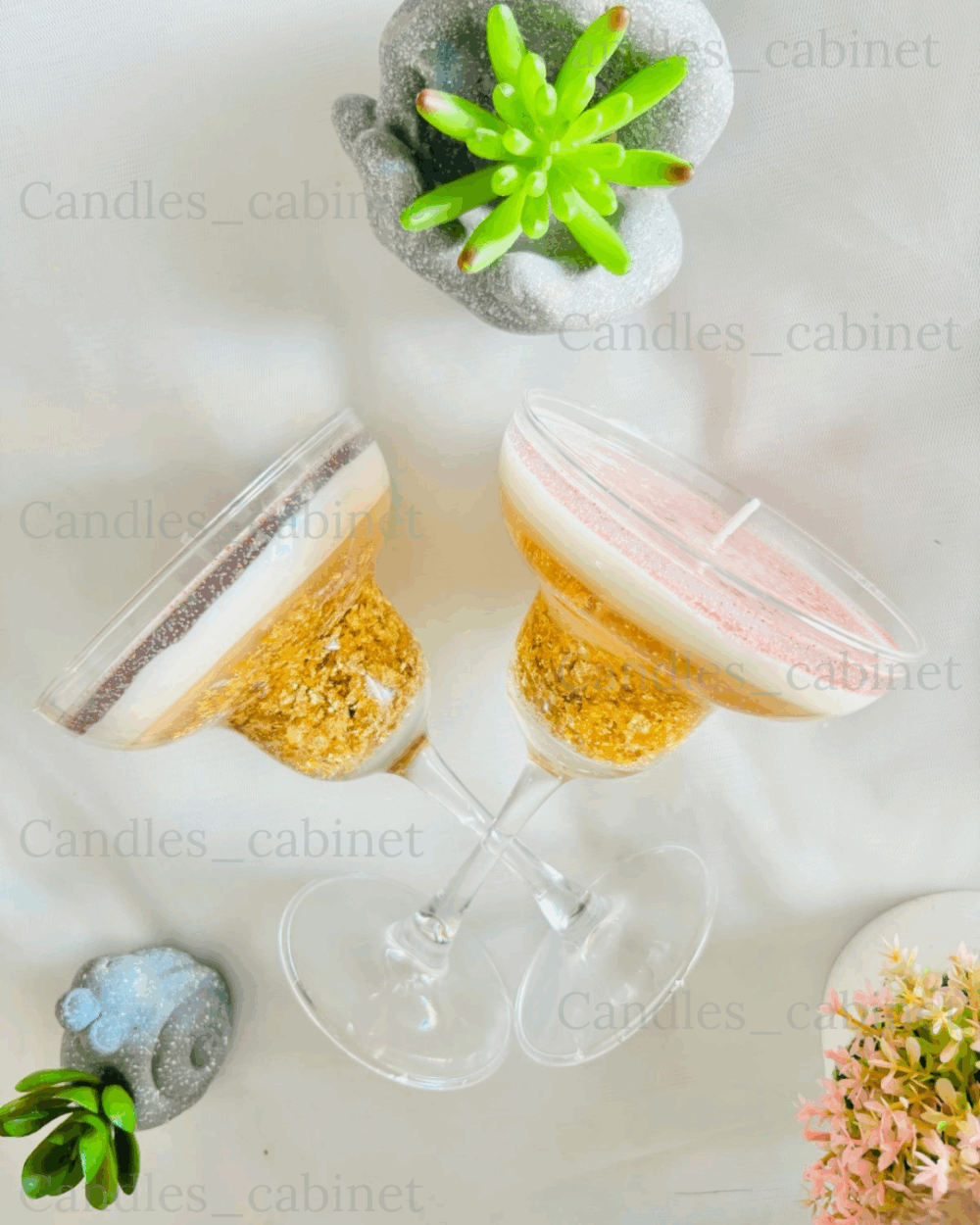 Golden Martini Glass Candle - Image 4
