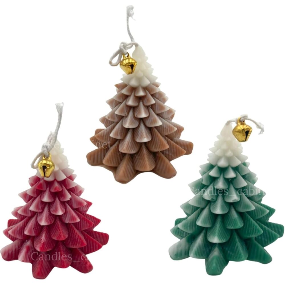 3 Pack Scented Xmas Tree Shaped Candles Gifts for Home Party Room Table Decorations, Xmas Gift, Candlles for Christmas Candle, Christmas Gift Set, Xmas Tree Shaped Candles - Image 5