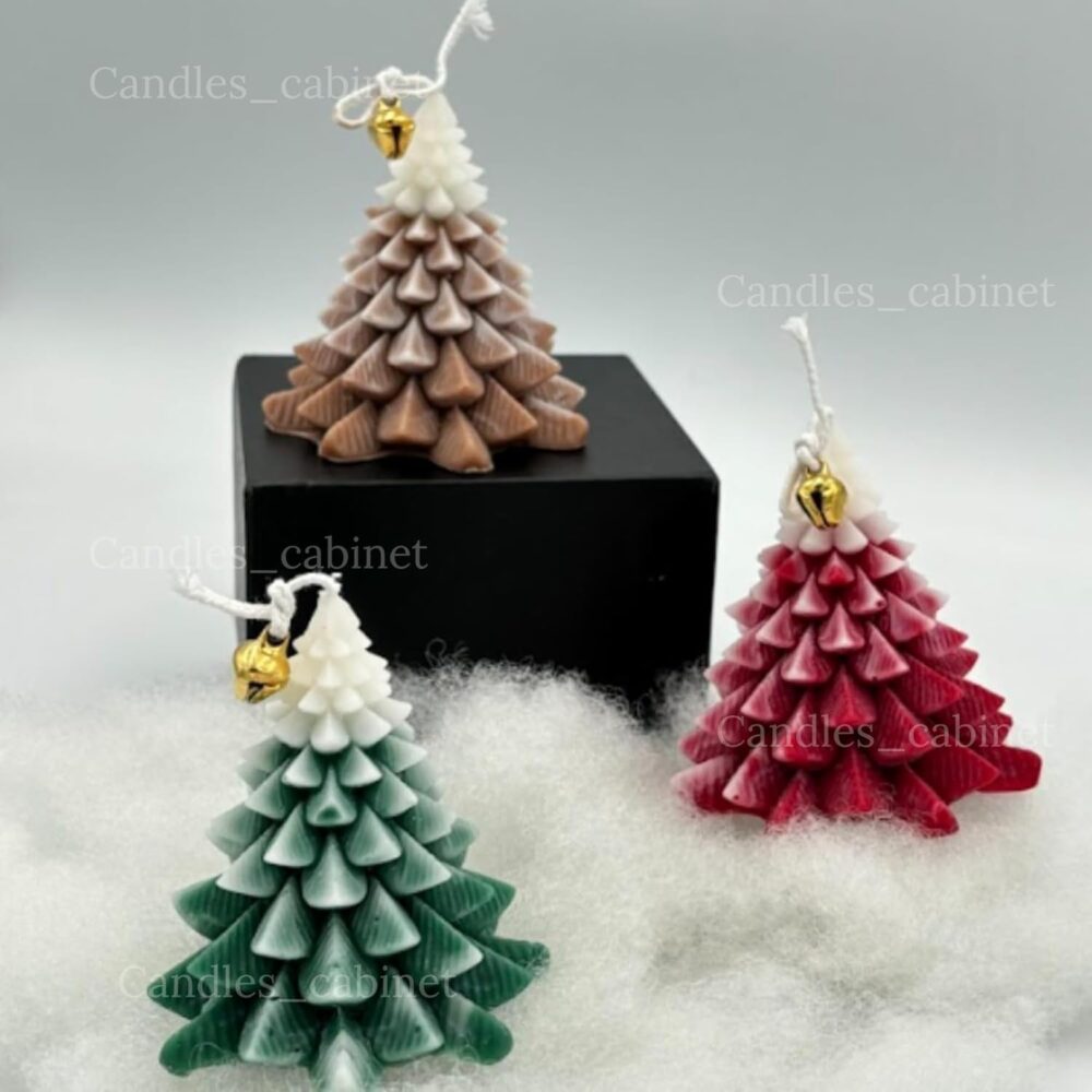 3 Pack Scented Xmas Tree Shaped Candles Gifts for Home Party Room Table Decorations, Xmas Gift, Candlles for Christmas Candle, Christmas Gift Set, Xmas Tree Shaped Candles - Image 3