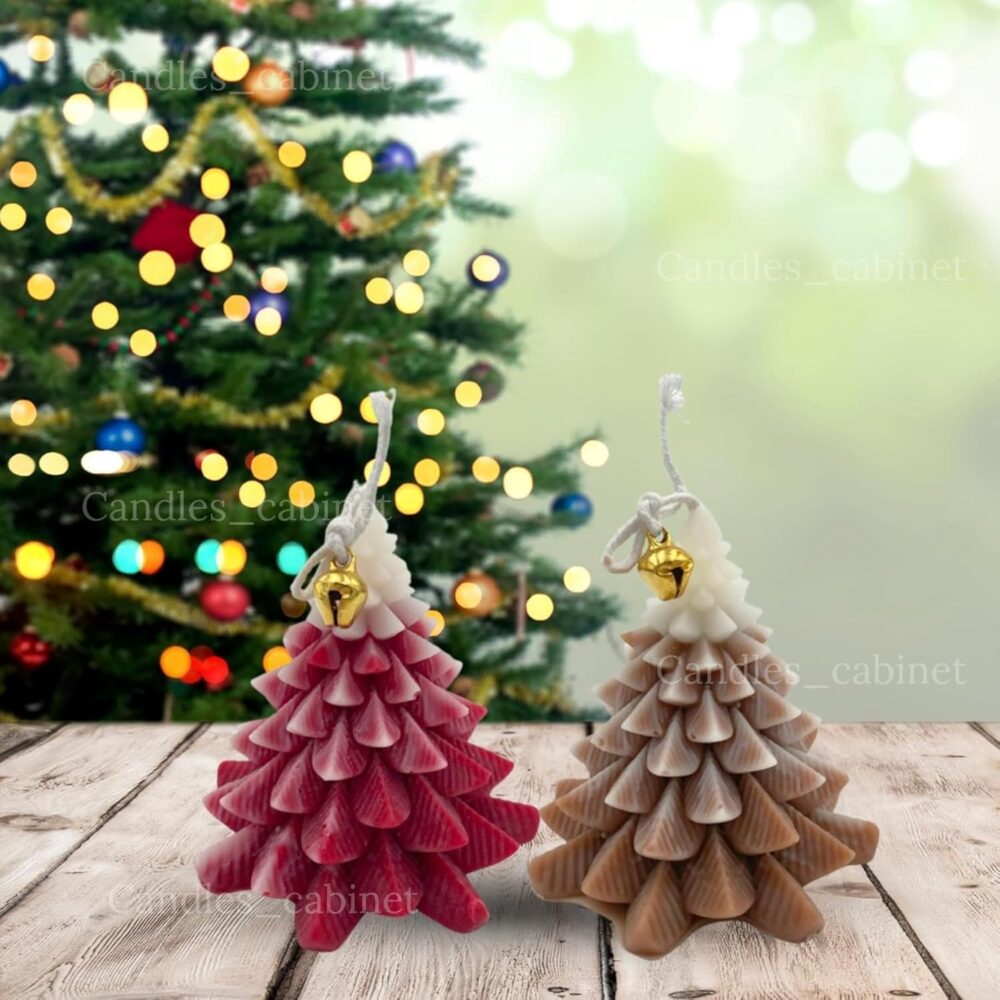 3 Pack Scented Xmas Tree Shaped Candles Gifts for Home Party Room Table Decorations, Xmas Gift, Candlles for Christmas Candle, Christmas Gift Set, Xmas Tree Shaped Candles - Image 4