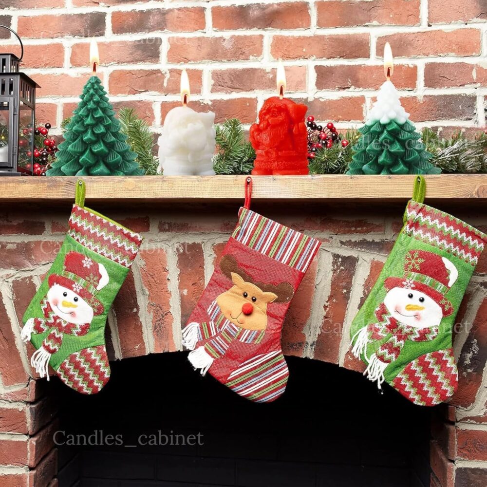 CANDLE_CABINETS 4 Pieces Large Christmas Candles Tree Santa Scented Xmas Tree Shaped Candles Gifts for Home Party Room Table Decorations, 2 Style - Image 6