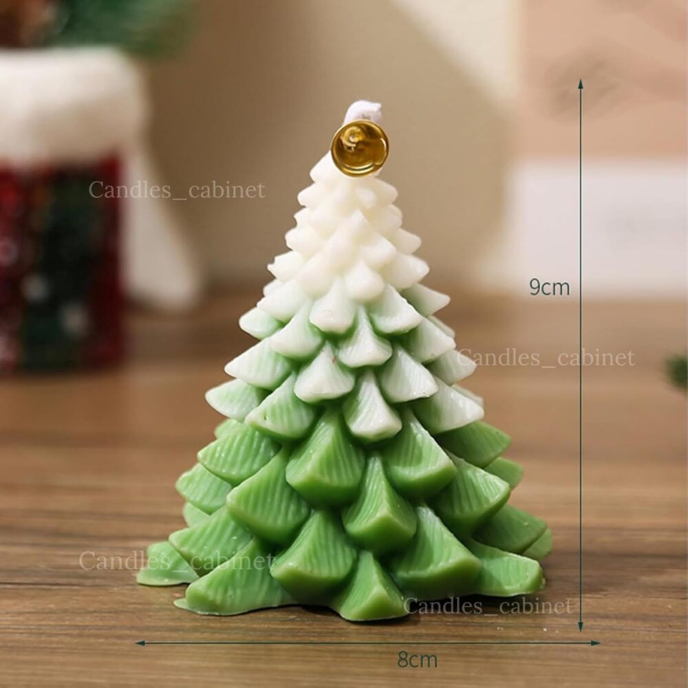 CANDLE_CABINETS 4 Pieces Large Christmas Candles Tree Scented Candles Xmas Tree Shaped Candles Gifts for Home Party Room Table Decorations, Candlles for Christmas, Christmas Candle, Christmas Gift Set - Image 3