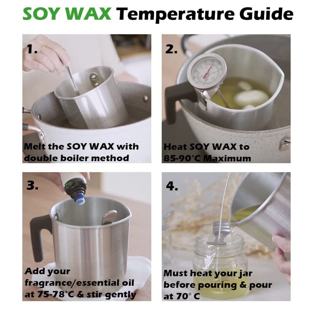 100% Pure Soy Wax for Candle Making | Natural Soy Wax | Vegetable Wax for Candle Making (Pack of 1 Kg) - Image 4