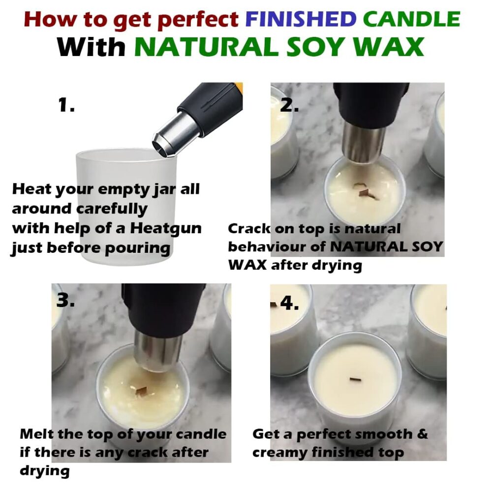 100% Pure Soy Wax for Candle Making | Natural Soy Wax | Vegetable Wax for Candle Making (Pack of 1 Kg) - Image 5