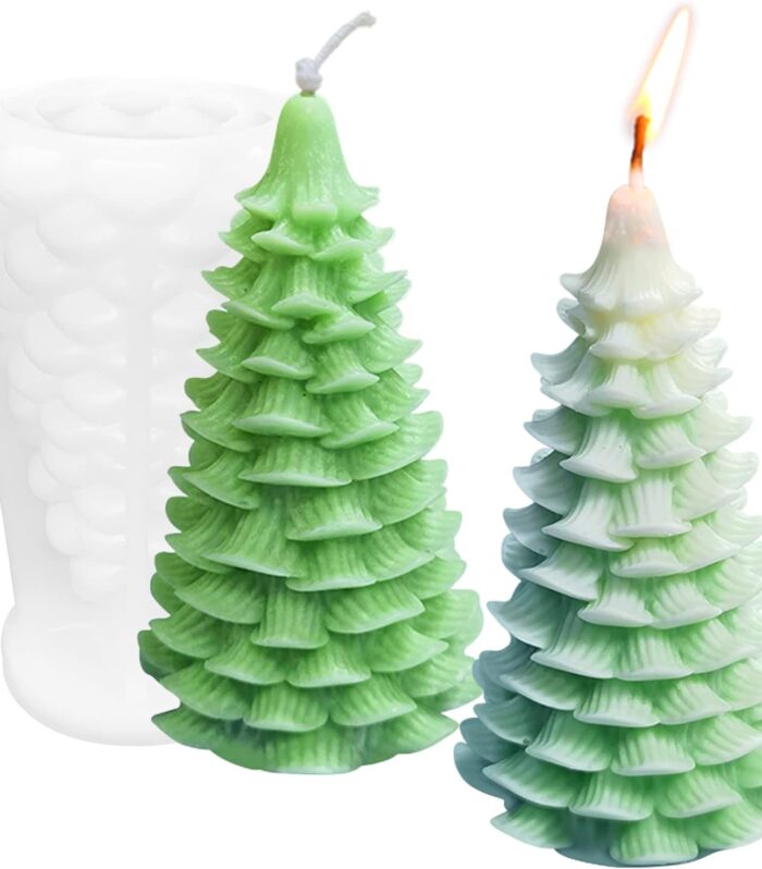 3D Large Christmas Tree Shape Candle Mold