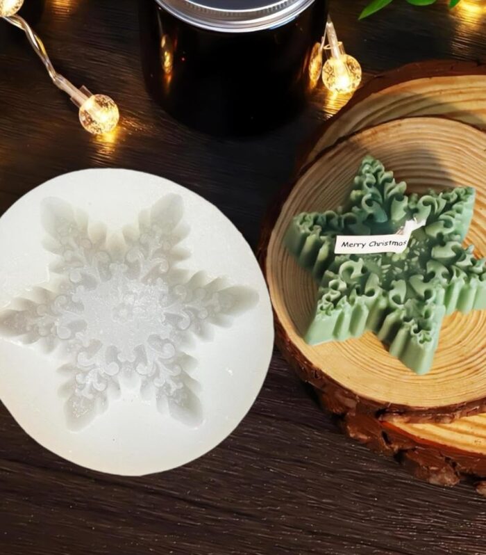 Snowflakes Silicone Molds for Christmas Candle Making