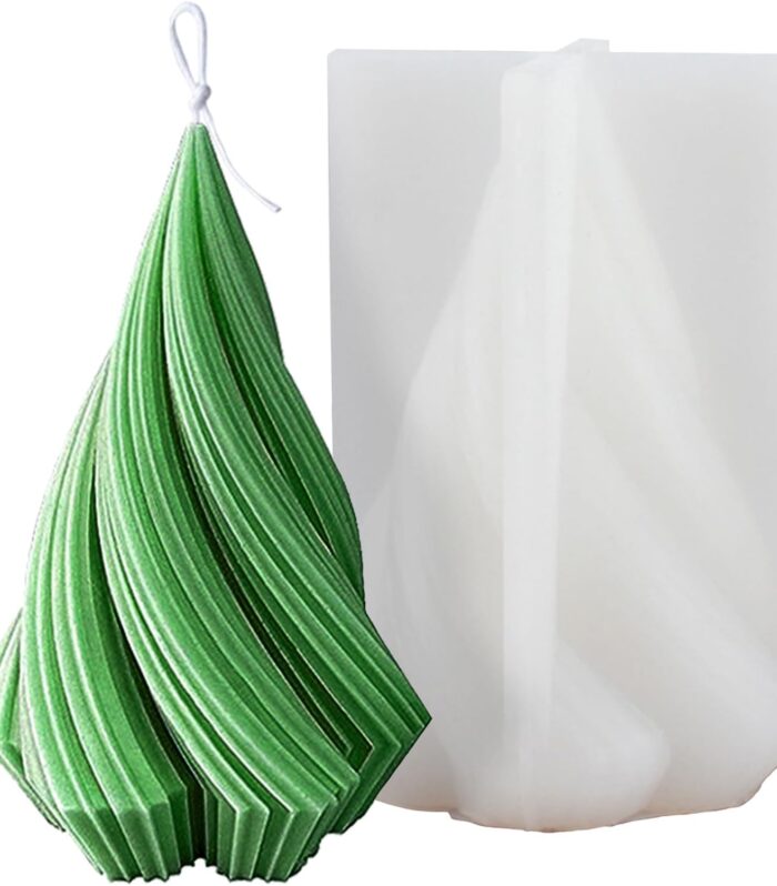 3D Spiral Cone Shape Column Candle Molds