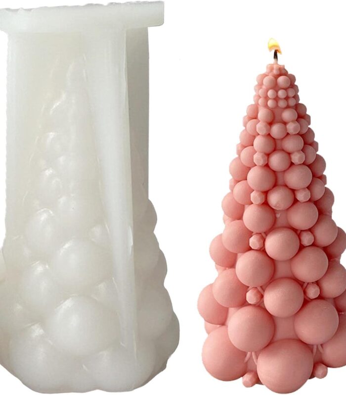 Large Bubble Christmas Tree Silicone Candle Mold
