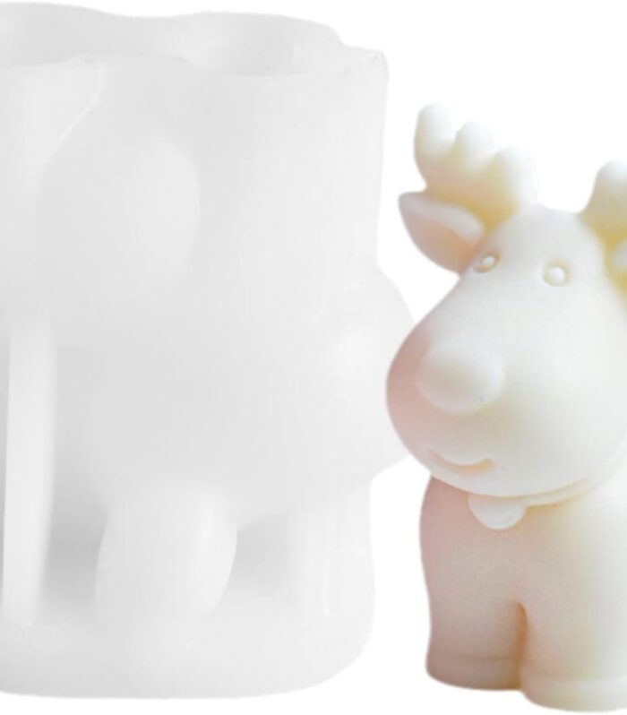 3D Christmas Elk Deer Silicone Candle Molds